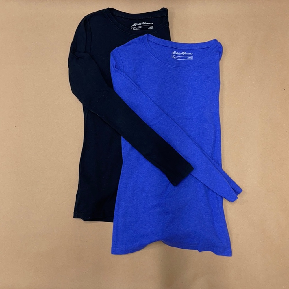 2 Eddie Bauer Long Sleeve Layering Shirts